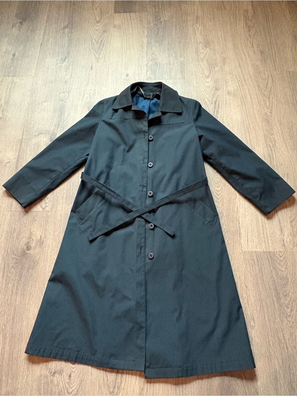 Vintage London Fog Trench Coat Women’s Trench Coat Navy Blue 8 Petite